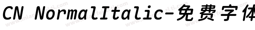 CN NormalItalic字体转换